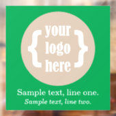 Autocollant Pour Fenêtre Écran de signalisation du logo commercial vert bri (Feuille 2)