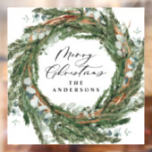 Autocollant Pour Fenêtre Écriture de feuille minimale moderne Noël (Feuille 2)