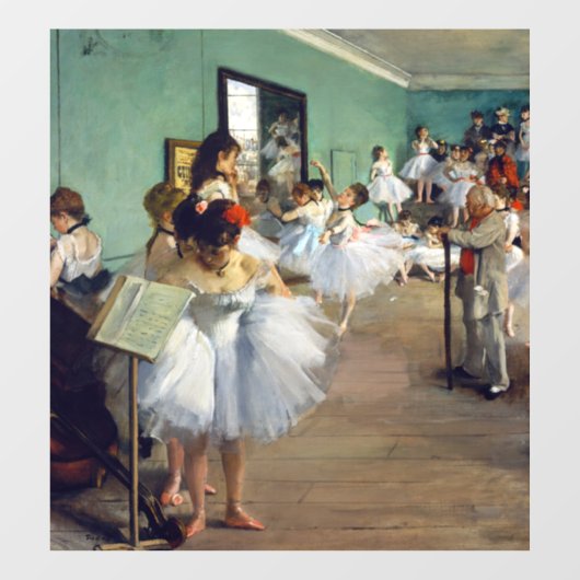 Autocollant Pour Fenêtre Edgar Degas - Classe Danse (Feuille)
