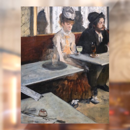 Autocollant Pour Fenêtre Edgar Degas - Dans un café / L'Absinthe (Feuille 2)