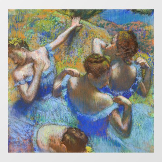 Autocollant Pour Fenêtre Edgar Degas - Danseurs Bleus (Feuille)