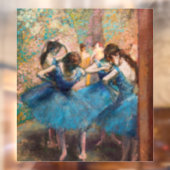 Autocollant Pour Fenêtre Edgar Degas - Danseurs en bleu (Feuille 2)