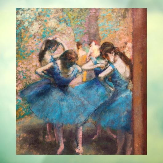 Autocollant Pour Fenêtre Edgar Degas - Danseurs en bleu (Feuille 3)