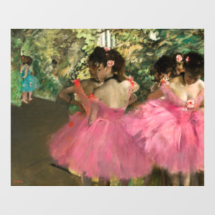 Autocollant Pour Fenêtre Edgar Degas - Danseurs en rose