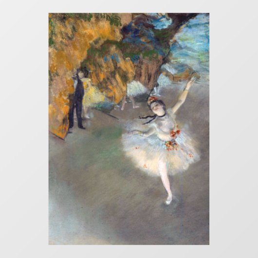 Autocollant Pour Fenêtre Edgar Degas - L'Étoile / Danseur sur scène (Feuille)