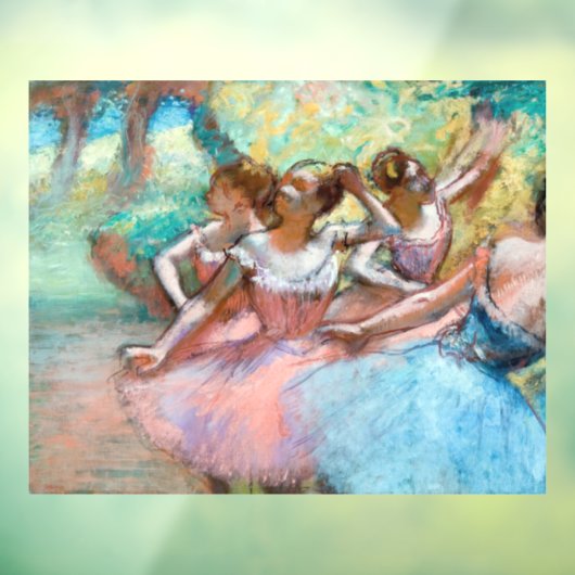 Autocollant Pour Fenêtre Edgar Degas - Quatre Ballerinas sur scène (Feuille 3)