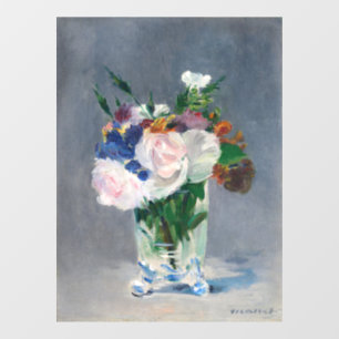 Autocollant Pour Fenêtre Edouard Manet - Fleurs dans un Vase de Cristal