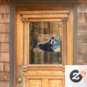 Autocollant Pour Fenêtre Edouard Manet - Lady avec fans (Porte d'accueil)