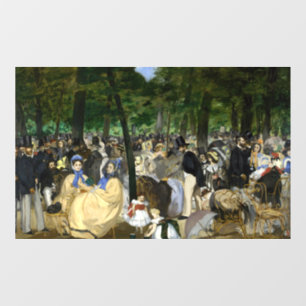 Autocollant Pour Fenêtre Edouard Manet - Musique dans les jardins des Tuile