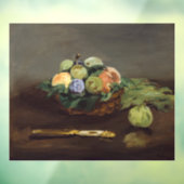 Autocollant Pour Fenêtre Edouard Manet - Panier de fruits (Feuille 3)
