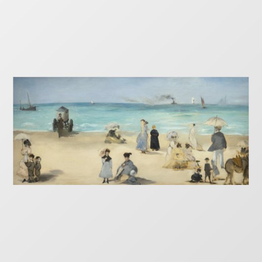 Autocollant Pour Fenêtre Edouard Manet - Sur la plage, Boulogne-sur-Mer (Feuille)