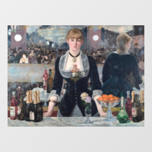 Autocollant Pour Fenêtre Edouard Manet - Un bar aux Folies-Bergere