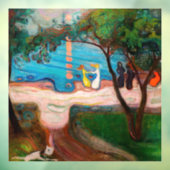 Autocollant Pour Fenêtre Edvard Munch - Danse sur la plage (Feuille 3)