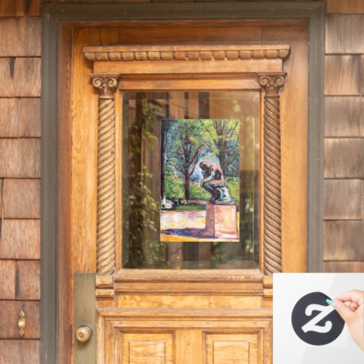 Autocollant Pour Fenêtre Edvard Munch - Le penseur de Rodin (Porte d'accueil)