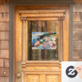 Autocollant Pour Fenêtre Edvard Munch - Rive avec Maison Rouge (Porte d'accueil)