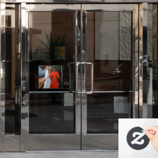 Autocollant Pour Fenêtre Edvard Munch - Rouge et Blanc (Porte de bureau)