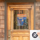 Autocollant Pour Fenêtre Edvard Munch - The Scream 1895 (Porte d'accueil)