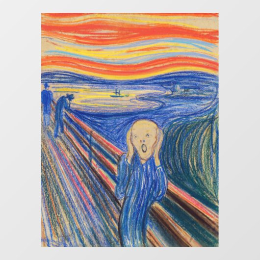 Autocollant Pour Fenêtre Edvard Munch - The Scream 1895 (Feuille)