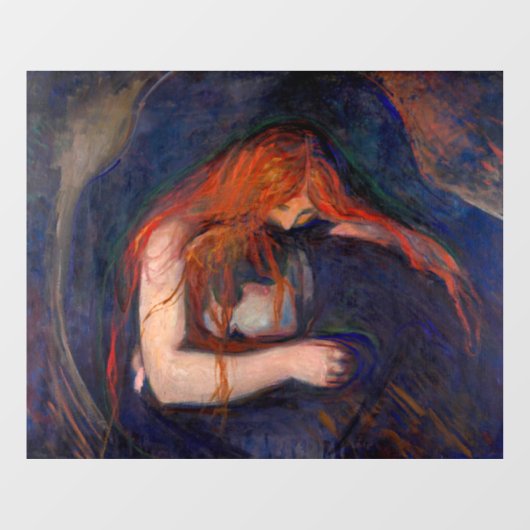 Autocollant Pour Fenêtre Edvard Munch - Vampire / Amour et douleur (Feuille)