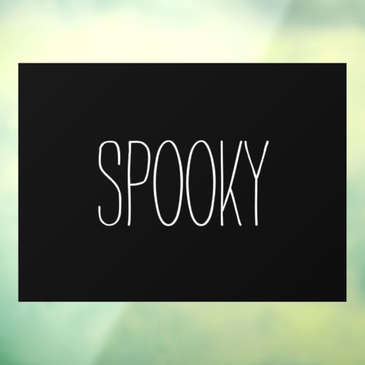 Autocollant Pour Fenêtre Éffrayant noir et blanc Halloween manuscrit (Feuille 3)