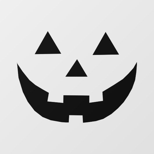 Autocollant Pour Fenêtre Éffrayant noir Jack-o'-lantern drôle Halloween (Feuille)