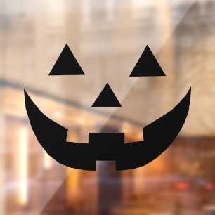 Autocollant Pour Fenêtre Éffrayant noir Jack-o'-lantern drôle Halloween