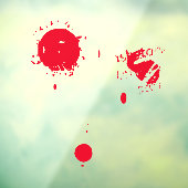 Autocollant Pour Fenêtre Effrayant sang rouge goutte éffrayant Halloween (Feuille 3)