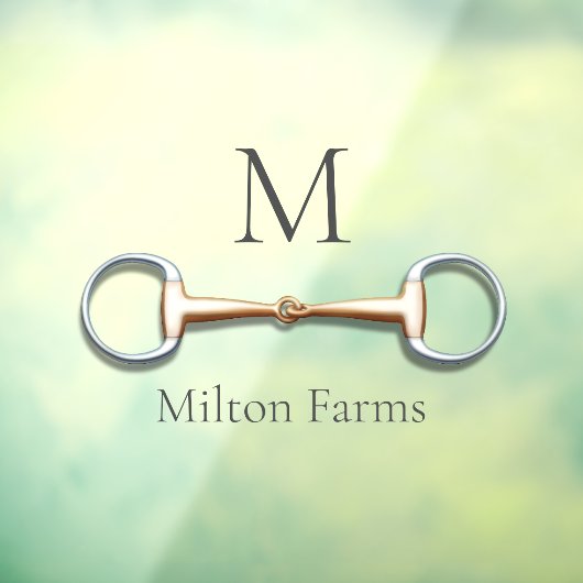 Autocollant Pour Fenêtre Eggbutt Snaffle Bit Monogrammed Equestrimed Fenêtr (Feuille 3)