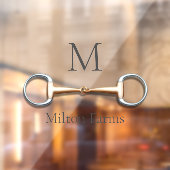 Autocollant Pour Fenêtre Eggbutt Snaffle Bit Monogrammed Equestrimed Fenêtr (Feuille 2)
