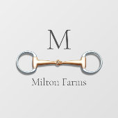 Autocollant Pour Fenêtre Eggbutt Snaffle Bit Monogrammed Equestrimed Fenêtr (Feuille)