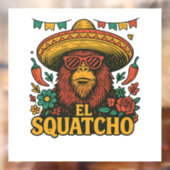 Autocollant Pour Fenêtre El Squatcho : Fiesta Bigfoot Sombrero (Feuille 2)