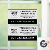 Autocollant Pour Fenêtre Élégant ajouter logo noir et blanc service d'affai (Maison)