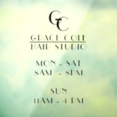 Autocollant Pour Fenêtre Élégant Business Ouverture Times Studio Clôture de (Feuille 3)