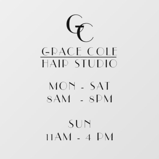 Autocollant Pour Fenêtre Élégant Business Ouverture Times Studio Clôture de (Feuille)