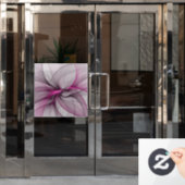 Autocollant Pour Fenêtre Elégant Chaos Moderne Abstrait rose Fractal Art (Porte de bureau)