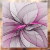Autocollant Pour Fenêtre Elégant Chaos Moderne Abstrait rose Fractal Art (Feuille 2)