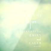 Autocollant Pour Fenêtre Elegant Chic Rehearsal Dinner Mirror Welcome Sign (Feuille 3)