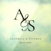 Autocollant Pour Fenêtre Élégant, Classique, Monogramme, Mariage (Feuille 3)