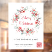 Autocollant Pour Fenêtre Élégant Code QR d'affaires Joyeux Noël (Feuille 2)