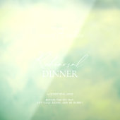 Autocollant Pour Fenêtre Élégant Dîner de répétition transparent Affiche de (Feuille 3)