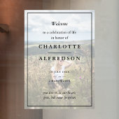 Autocollant Pour Fenêtre Élégant enterrement | Chic Memorial Service Photo