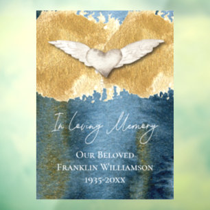 Autocollant Pour Fenêtre Elégant Heart Wings Love Mémoire souvenir voiture