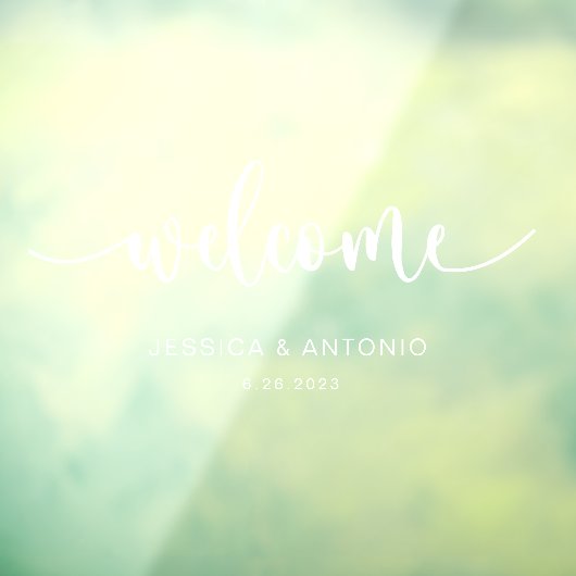 Autocollant Pour Fenêtre Élégant Mariage d'accueil Cling Decal Signal - (Feuille 3)