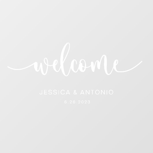 Autocollant Pour Fenêtre Élégant Mariage d'accueil Cling Decal Signal - (Feuille)