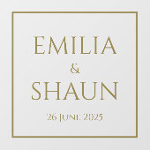 Autocollant Pour Fenêtre Élégant Mariage Or Clouage de fenêtre (Feuille)