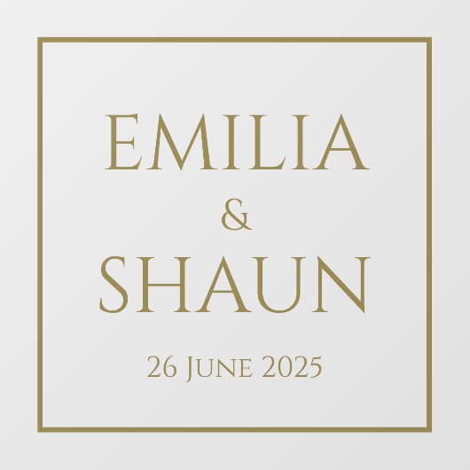 Autocollant Pour Fenêtre Élégant Mariage Or Clouage de fenêtre (Feuille)