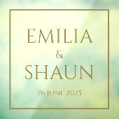 Autocollant Pour Fenêtre Élégant Mariage Or Clouage de fenêtre (Feuille 3)