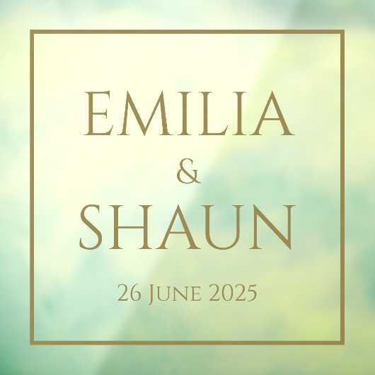 Autocollant Pour Fenêtre Élégant Mariage Or Clouage de fenêtre (Feuille 3)