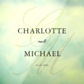 Autocollant Pour Fenêtre Élégant, Monogramme, Police Script (Feuille 3)