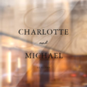 Autocollant Pour Fenêtre Élégant, Monogramme, Police Script (Feuille 2)